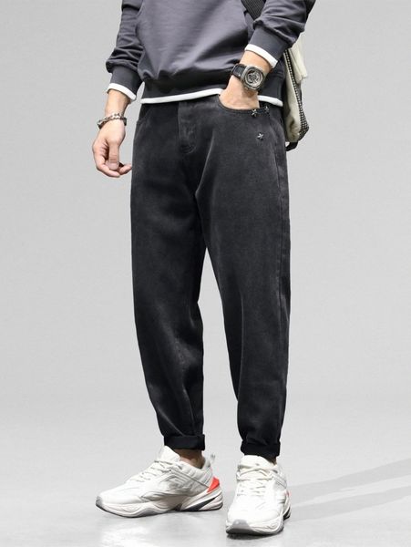 

men star studded detail jeans n1b3#, Blue