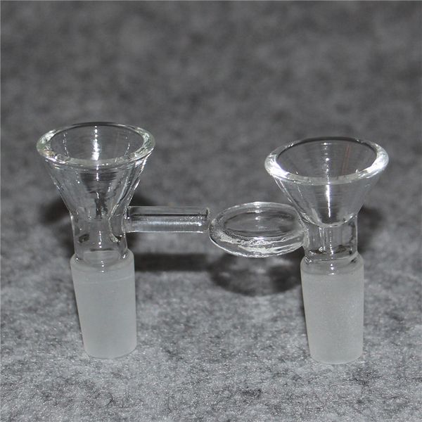 Galss Adapter Converter para narguilé de vidro Bong 14mm 18mm fêmea para macho quartzo banger tigela grossa forsted vidro pyrex tubos de água