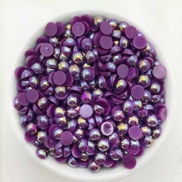 

new diy 2/4/6/8/10/12mm half pearl bead flat back scrapbook for craft flatback bbysmn, Bronze;silver