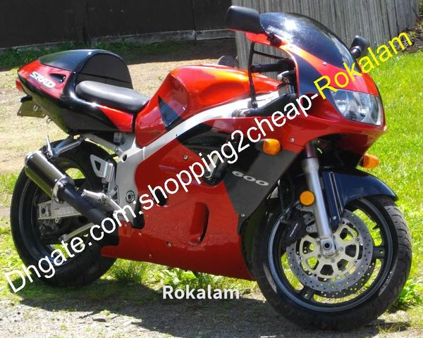 Para Suzuki GSXR600 GSXR750 SRAD FREAD 1996 1997 1998 1999 2000 GSXR 600 750 96 97 98 99 00 Conjunto de motocicleta de carroçaria preta vermelha