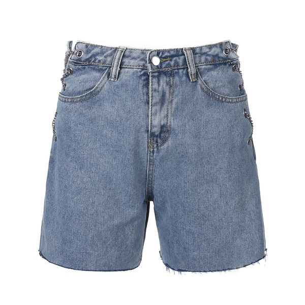 

2021 new summer custom fashions split fork high waist down women's brim straight mop pants hu3l, Blue