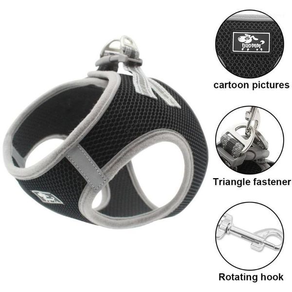

strap durable pet vest dog walking lash soft dog harness breathable mesh1