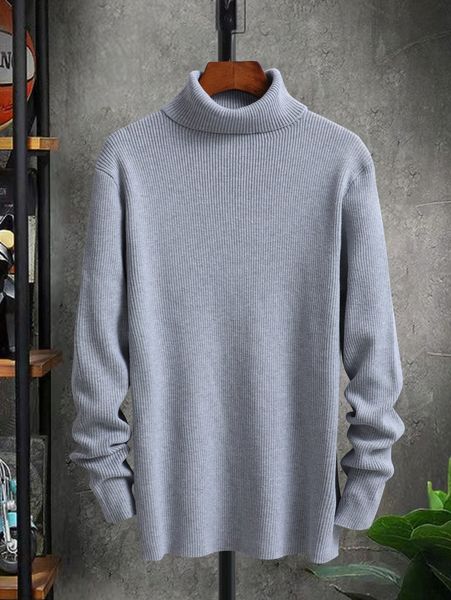 

men turtle neck ribbed knit sweater t37n#, White;black
