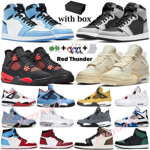 

hyper royal university blue 1 1s mens shoe basketball shoes 4 4s sail obsidian unc silver toe black cat bred pure money starfish fire red me