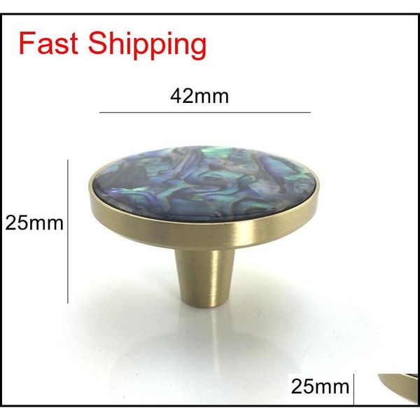 

minimalism brass+shell cabinet knobs pulls kitchen drawer cabinet handle furniture dresser knobs hardware cupboar qylrrr packing2010