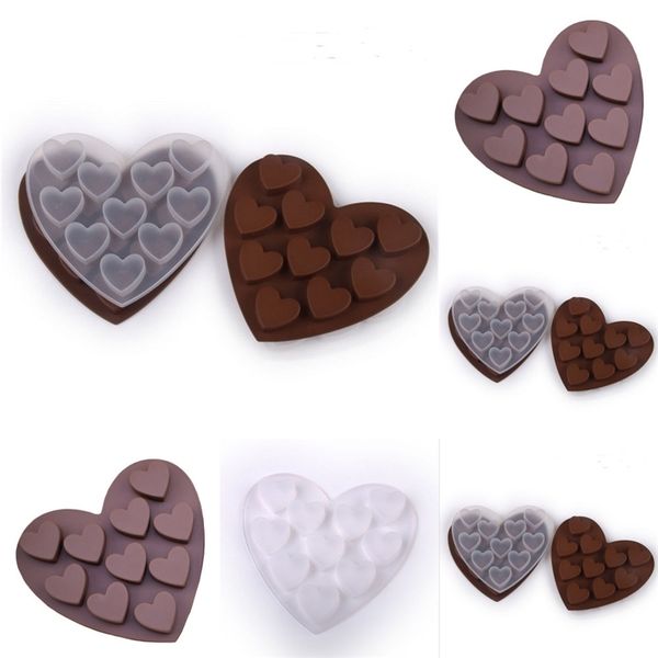 

diy small heart shape silicone gel chocolate mold ice candy cookie cake baking models 2021 valentine's day party decoration gifts g1130