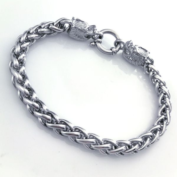 

chain head stainless steel men women 7.09~9.45inch weave braclet, Black