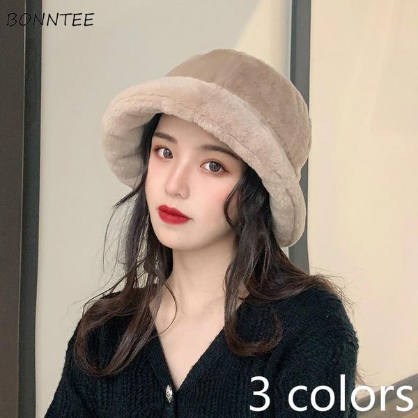 

wide brim hats bucket women winter caps for lady ulzzang all-match temperament stylish harajuku sweet warm thicker invierno kawaii college, Blue;gray