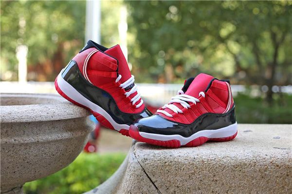 

high 11 bred black varsity red white men women basketball shoes jumpman 23 space jam men sneakers sports trainers size 5.5-12, White;red