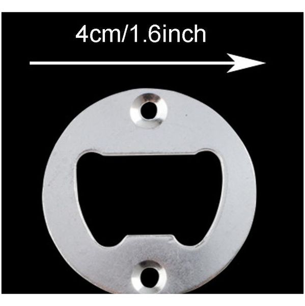 

stainless steel round bottle opener compact portable bottle opener part with countersunk holes metal strong polished bo jllvle lucky2005