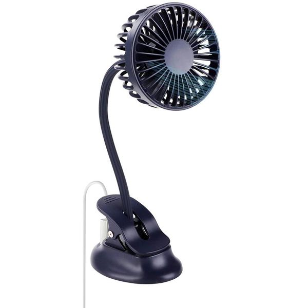 

portable mini clip stroller fan,3 speeds settings,flexible bendable usb rechargeable battery operated quiet desk fan for home,of