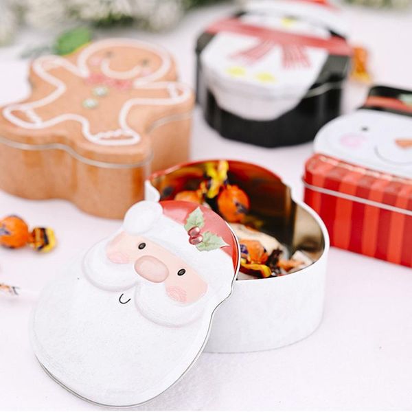 

merry christmas candy box christmas tree gift box party gift iron container supplies navidad scented biscuits nut1