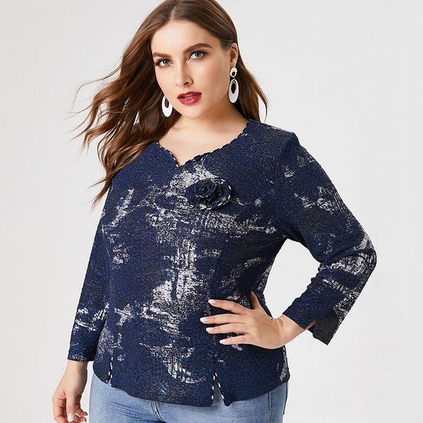

women's t-shirt 2021 fall women long sleeve printed t shirt fashion ladies retro elegant mom clothes plus size womens, White
