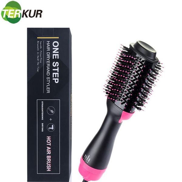 

1000w professional 2 in 1 hair dryer brush curling iron ion one step hair dryer electric blow dry brush hairdryer rolle wmtlxo