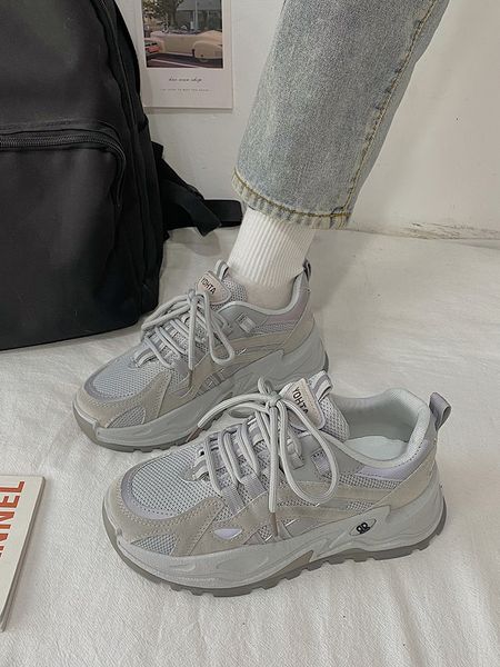 

black sports women ins fashion super 2020 new autumn / winter plush casual shoes