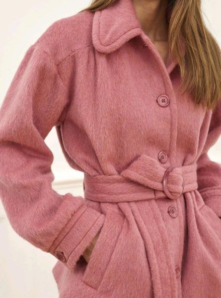 

women's wool & blends blend coat long sleeve turn-down collar belt lady soft and comfortable autumn winter, Black