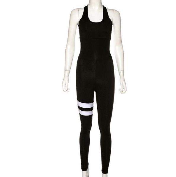 

sports women yoga sport gym jumpsuit workout clothing backless joggin sport set seamless active 2021 new yoga clothes, Black;white