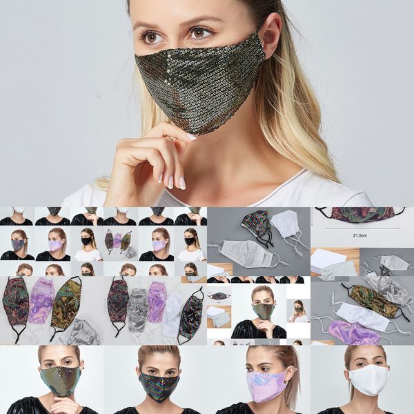 

sequin masks queen 2 pm2.5 filters funny face bling and summer cloth dust-proof washable mask breathable blowhole 9 nwibo
