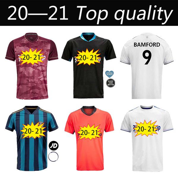 

men + kids 20 21 leeds home soccer jersey united 2020 2021 harrison costa alioski klich hernandez bamford rodrigo phillips third 100th, Black;yellow