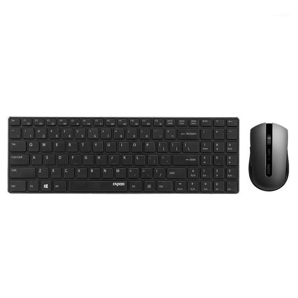 

keyboard mouse combos rapoo 9300t wireless usb and set, 2.4g transmission, multi-mode mute portable power saving1