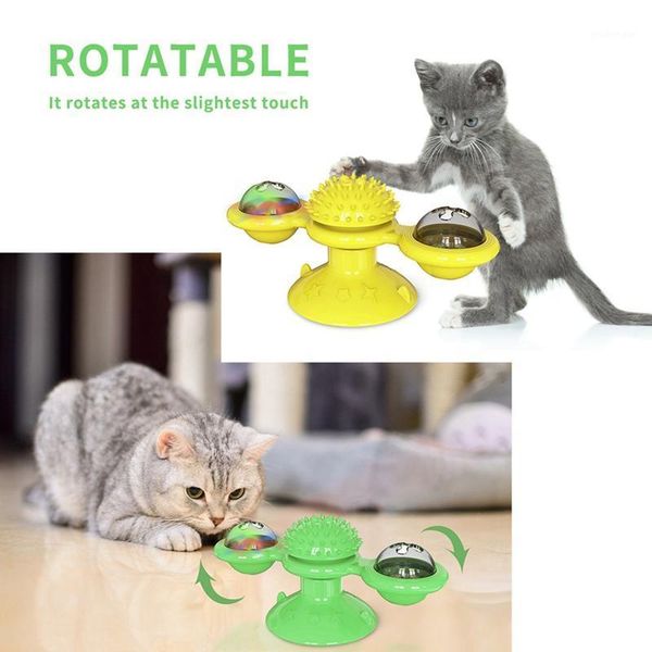 

windmill cat toy turntable funny cat toy interactive catnip for cats funny training tool indoor durable1