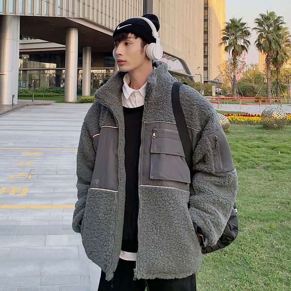 

2021 men's clothes cotton quilted new winter thick-wadded bread youth clothing 2jch, Black