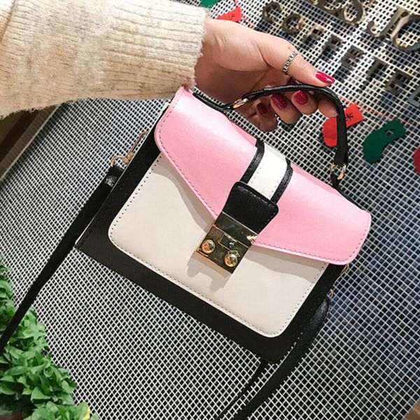 

fashion new women leather handbag shoulder ladies envelope cross body travel bag tote messenger satchel purse, Red;black