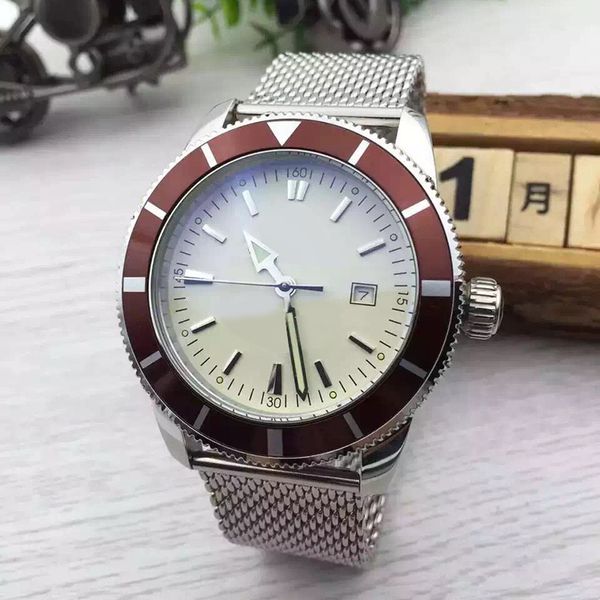 

fully 316l stainless steel mechanical brtling watches for men, Slivery;brown