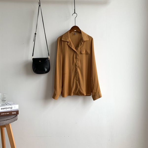 

2021 new women summer turn down collar oversized womens and blouses white chiffon shirt blusas roupa feminina um1c