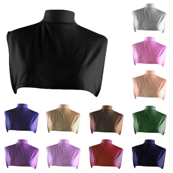 

muslim islamic women hijab neck cover fake collar shirt under scarf hijab ramadan neck neckwrap false collars accessories, Red