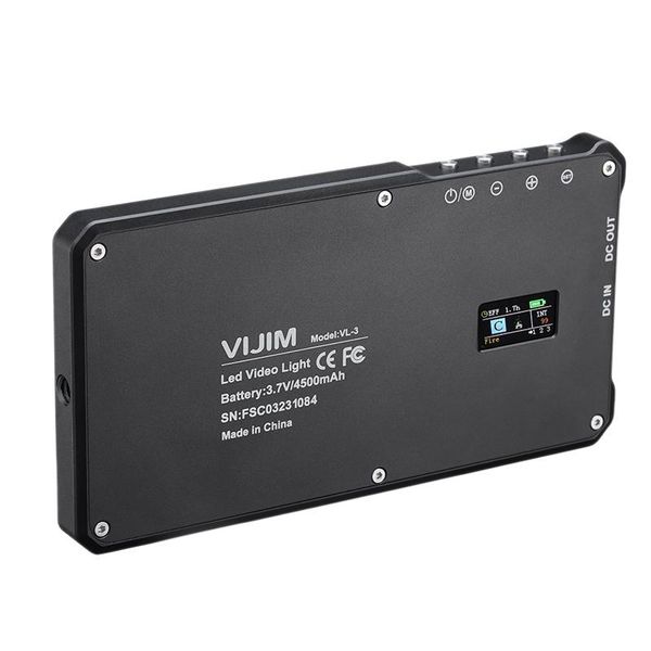 

flash heads -vijim vl-3 rgb pography lighting pocket travel camera light led video dslr fill 3000-6500k cri96