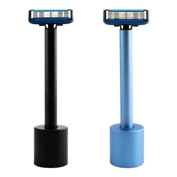 

classic safety razor manual razor barber shaving 3d rotating 6-blade, Brown
