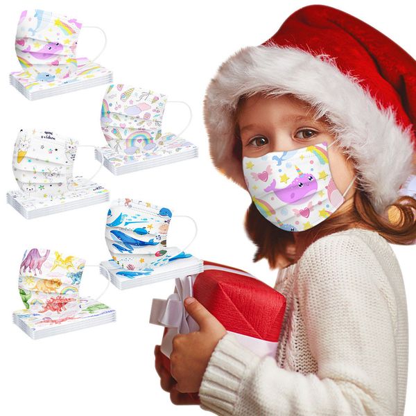 

layers kids face 3 mask cartoon masks for children disposable mouth cover facemask