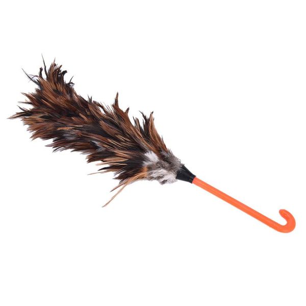 

45cm feather plastic hooked handle fur brush duster dust cleaning tool 1pcs 45cm h jllgli
