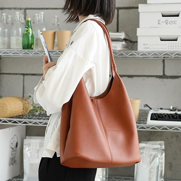 

totes pu leather women shoulder bag large capacity 2021 winter brand ladies handbags trending luxury female hand travel big