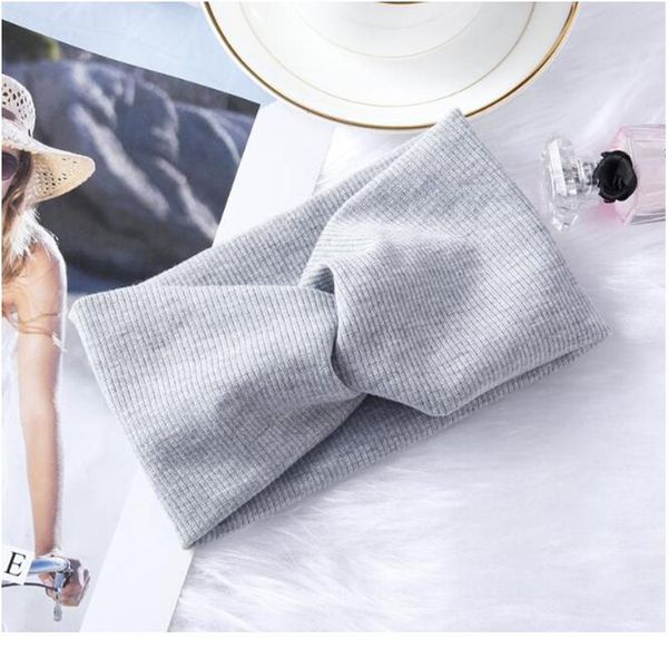 

new women wide cross knot sport yoga headband stretch hairband solid elastic hair band turban head wrap scarf hair acc qyljol