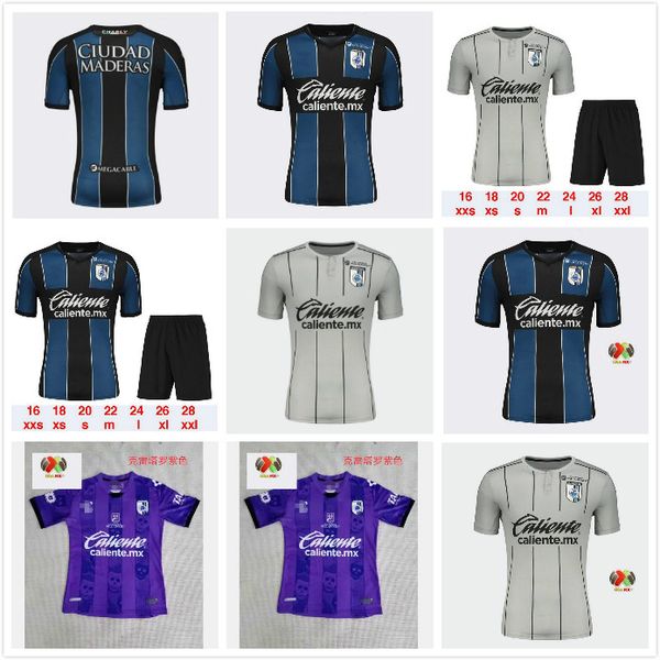 

man kids kit 20 21 queretaro fc soccer jerseys 2020 2021 sanvezzo everaldo marcello soccer shirt samudio britos football uniforms, Black;yellow