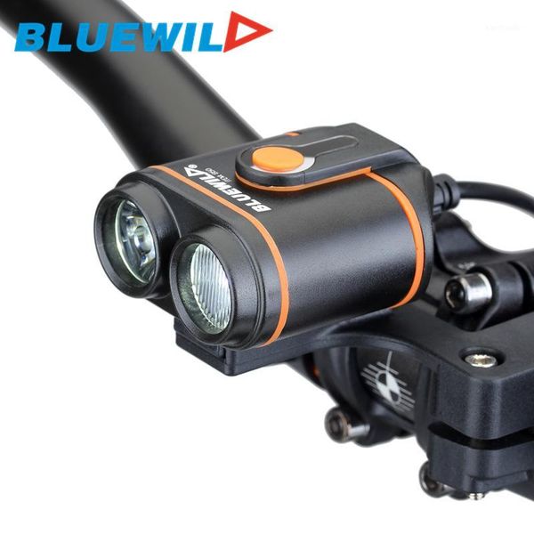 bike lights original bluewild b50 bicycle front 2x l2 lamp cycling led light usb charge waterproof 12000mah battery pack1