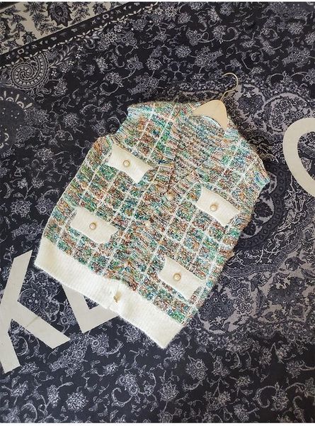 

autumn winter v-neck knitted coat female lattice vest casual vest sweater1, Black;white