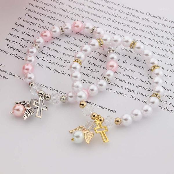 

10pcs baby shower favor christening bracelet angel baby shower girl boy baptism gift cute giveaway souvenir1