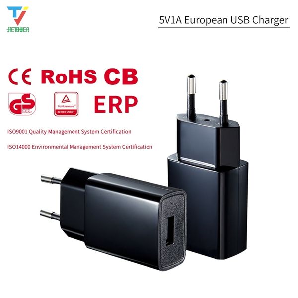 

100pcs/lot 5v 1a eu plug usb fast charger mobile phone home wall travel power adapter universal for iphone 11 x 8 7 samsung