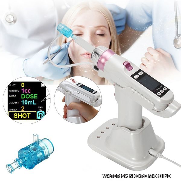 

hydro vacuum microneedle mesotherapy gun meso water injector facial skin care anti aging skin lift wrinkle removal beauty device machine, Black;white