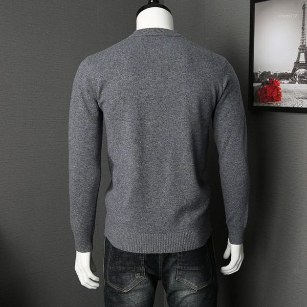 

men's sweaters men o-neck pullover sweater solid color warm 100% wool knit business man slim fit woolen knitwear 1, White;black