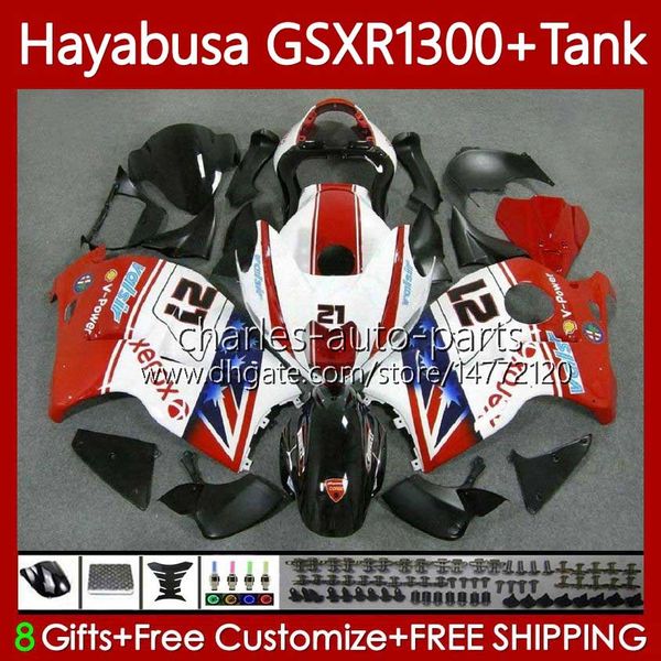 Комплект для тела для Suzuki Hayabusa GSXR 1300CC 1300 CC 2002 2003 2004 2005 2006 2007 74NO.110 GSX-R1300 красный белый синий GSX R1300 GSXR-1300 96-07 GSXR1300 96 97 98 99 00 01 обтекает