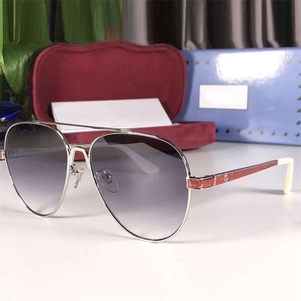 Навигатор металлические солнцезащитные очки золотая рамка квадратная металлическая рамка винтаж стиль открытый человек классический солнце Eyeglasses модель GG1055