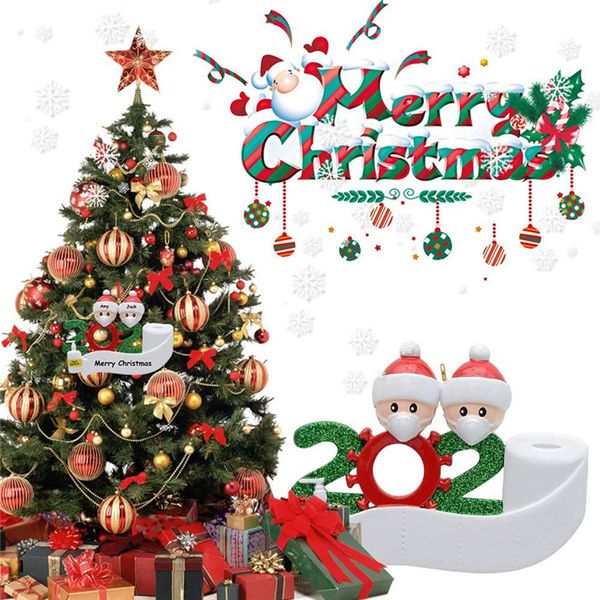 

factoryn2p3ornaments with face new personalized masks 2020 survivor family customized christmas decorating kit creative gift dhl fr