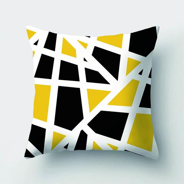 

желтая геометрическая северная подушка для подушки подушка для подушки подушка полиэстер подушка чехол дома диван-кровать декоративная напеч