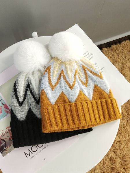 

bqod usa 2020 beanies wool knitted cap women men fashion winter flag letter 20styles america great beanie knit hat trump embroidery cap keep, Brown;gray