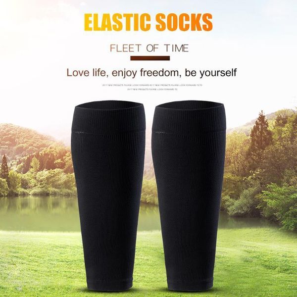 

sports socks fitness sport leg calf stockings compression protective sleeves elastic shin guards easily carrying sporting elements1, Black