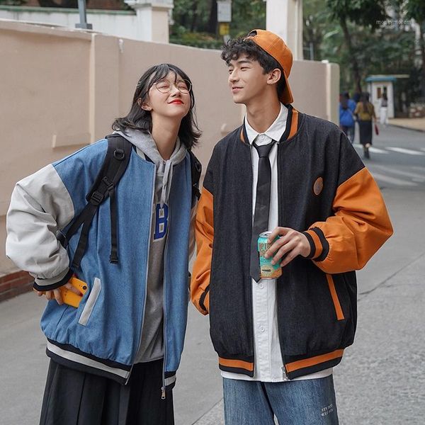 

men's jackets ins jacket men tide style students wild spring and autumn couples 2021 loose korean version of baseball uniforms1, Black;brown